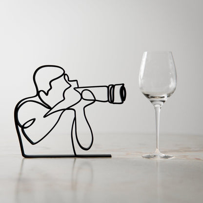 Photographer - Customized Line Art Figure
