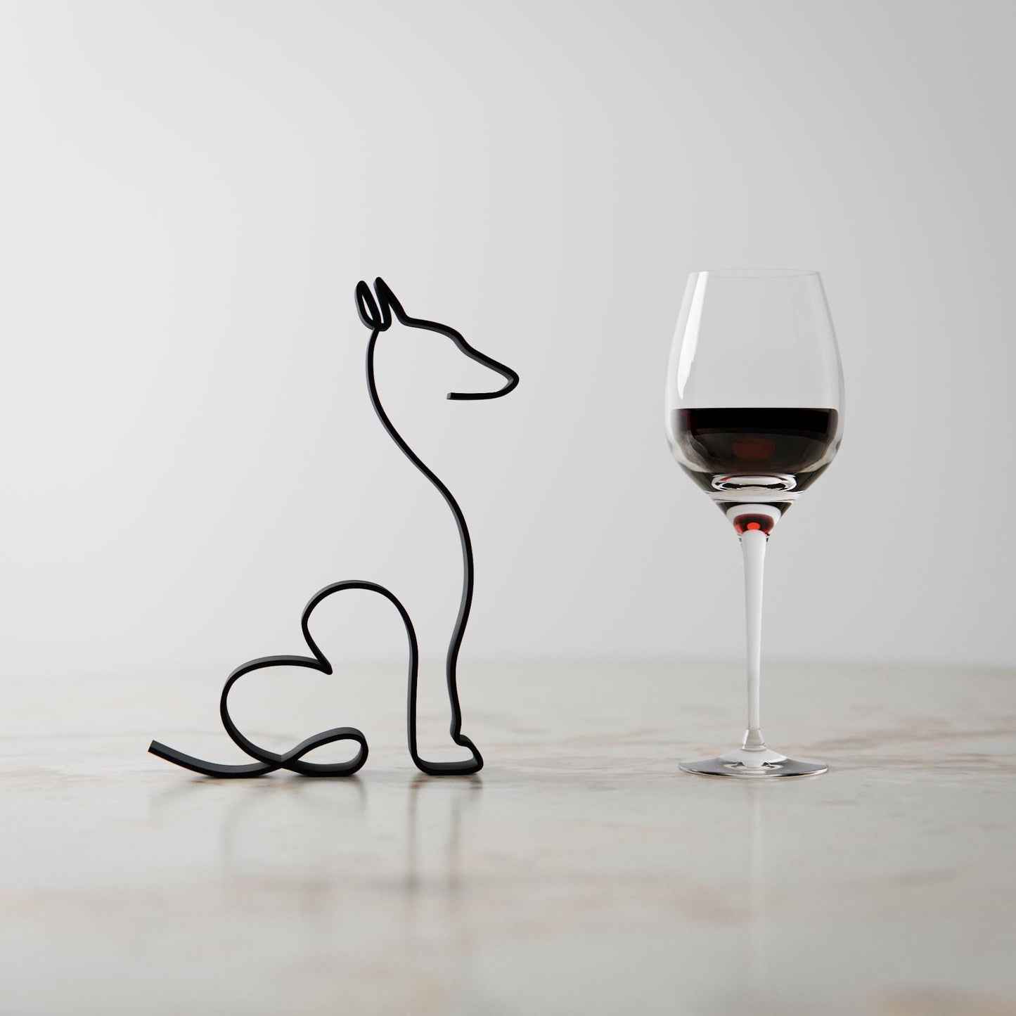 Podenco Dog 20 - Line Art Figure