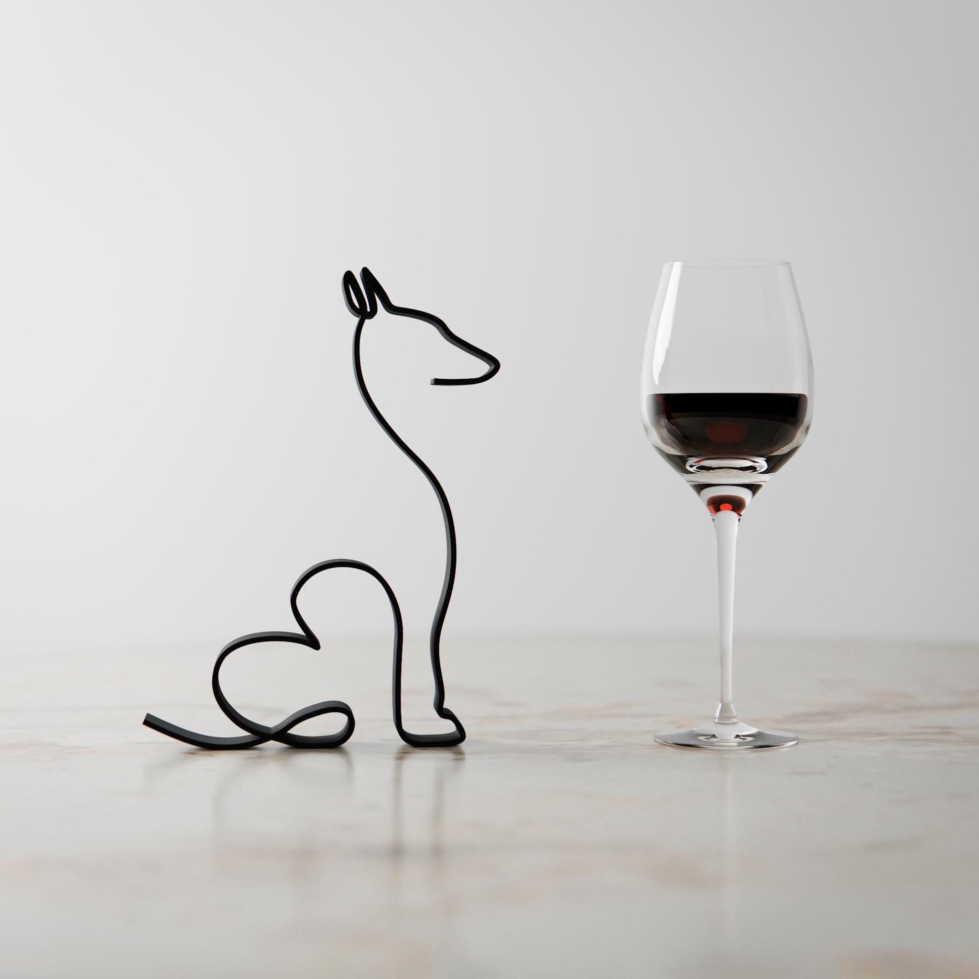 Podenco Dog 20 - Line Art Figure