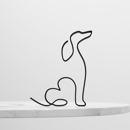 Afghan Hound Dog 06 - Line Art Figure