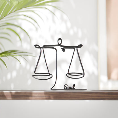 Libra The Scales - Customized Line Art Figure