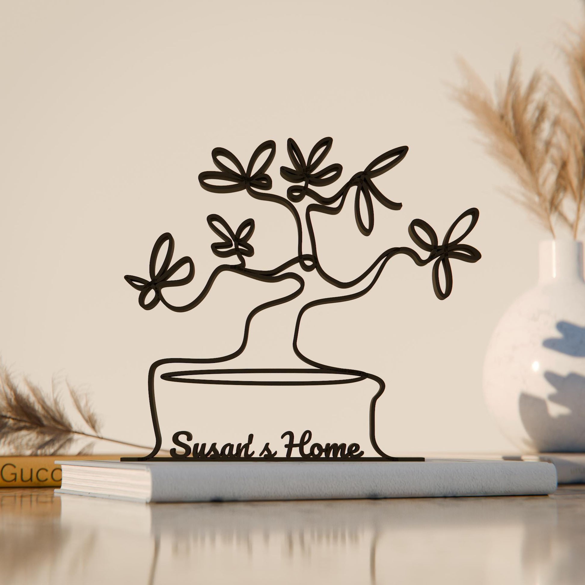 Bonsai Tree - Customized Line Art Figure