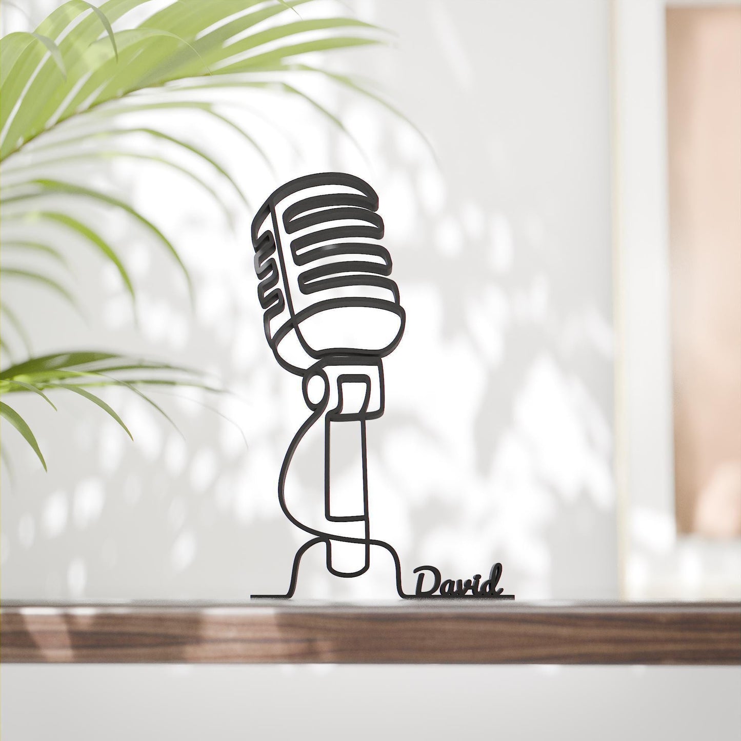 Microphone - Customized Line Art Figure