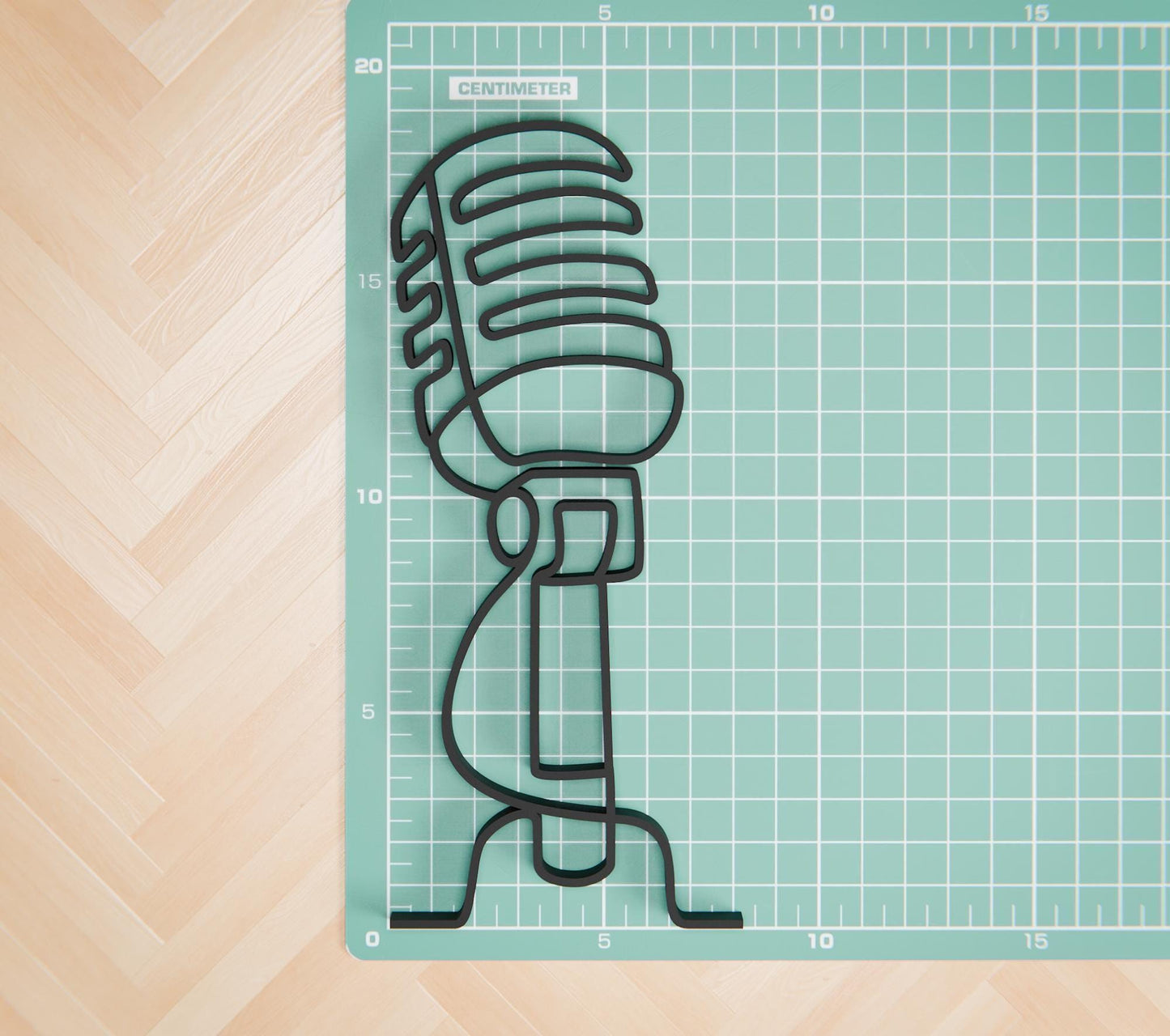 Microphone - Customized Line Art Figure