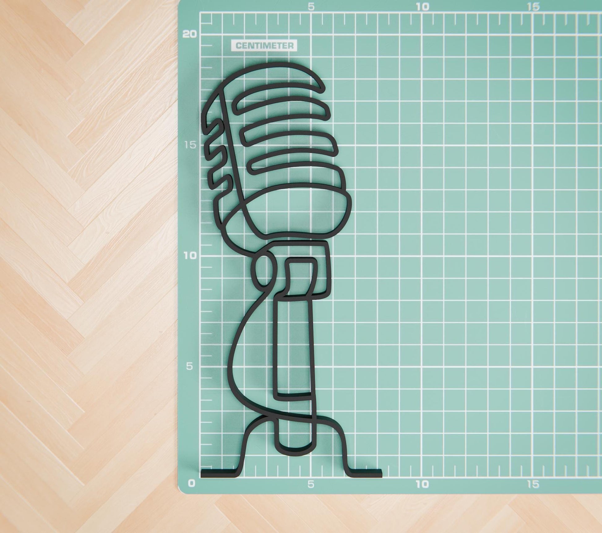 Microphone - Customized Line Art Figure
