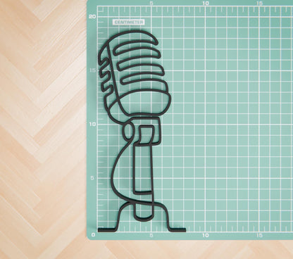 Microphone - Customized Line Art Figure