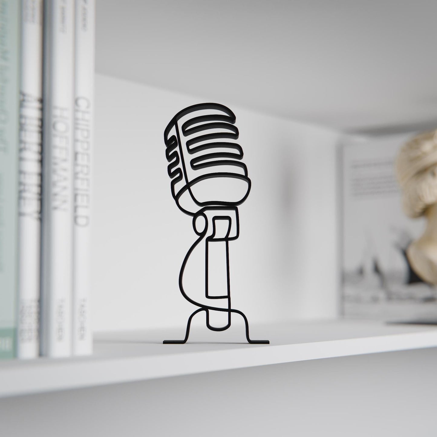 Microphone - Customized Line Art Figure