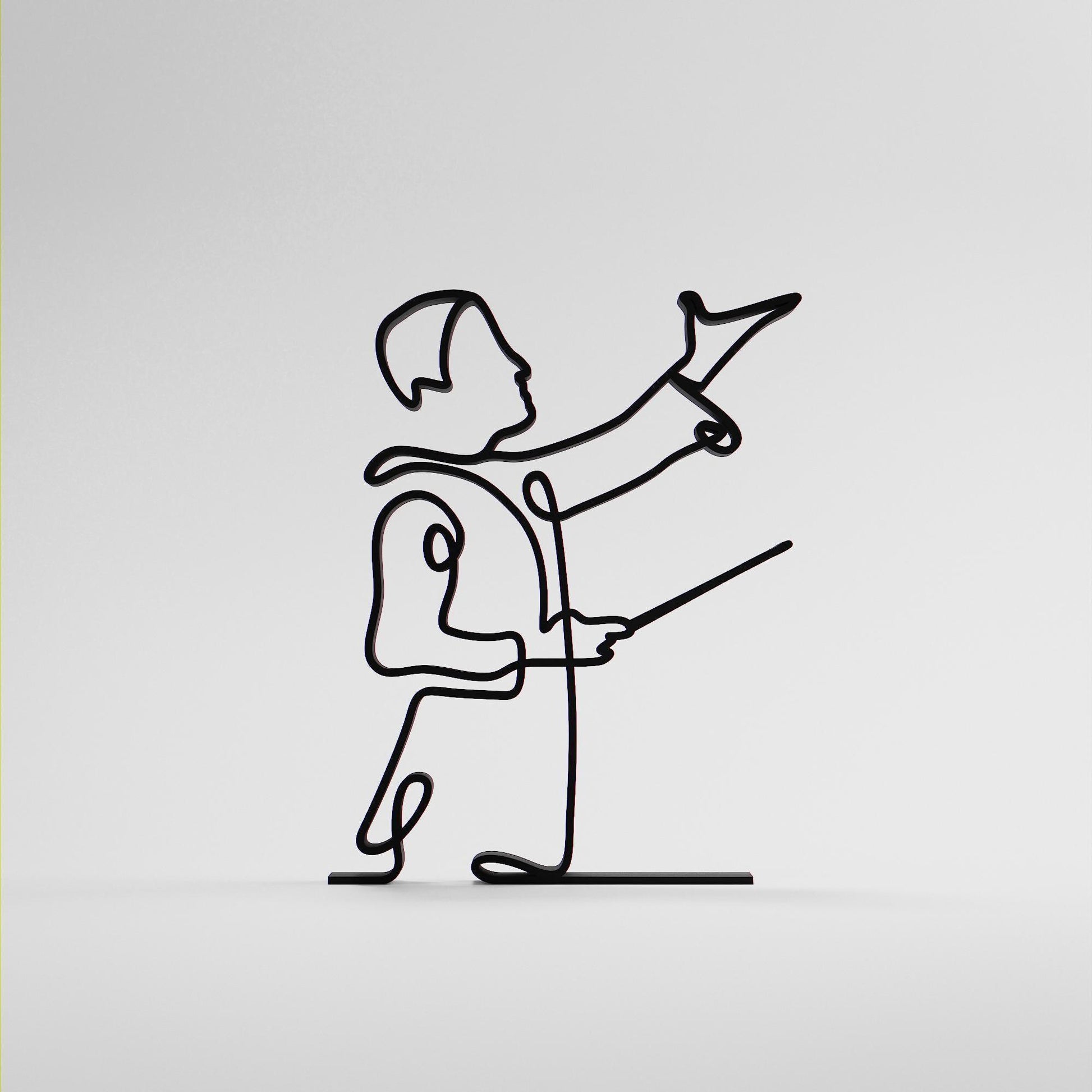 Conductor - Customized Line Art Figure