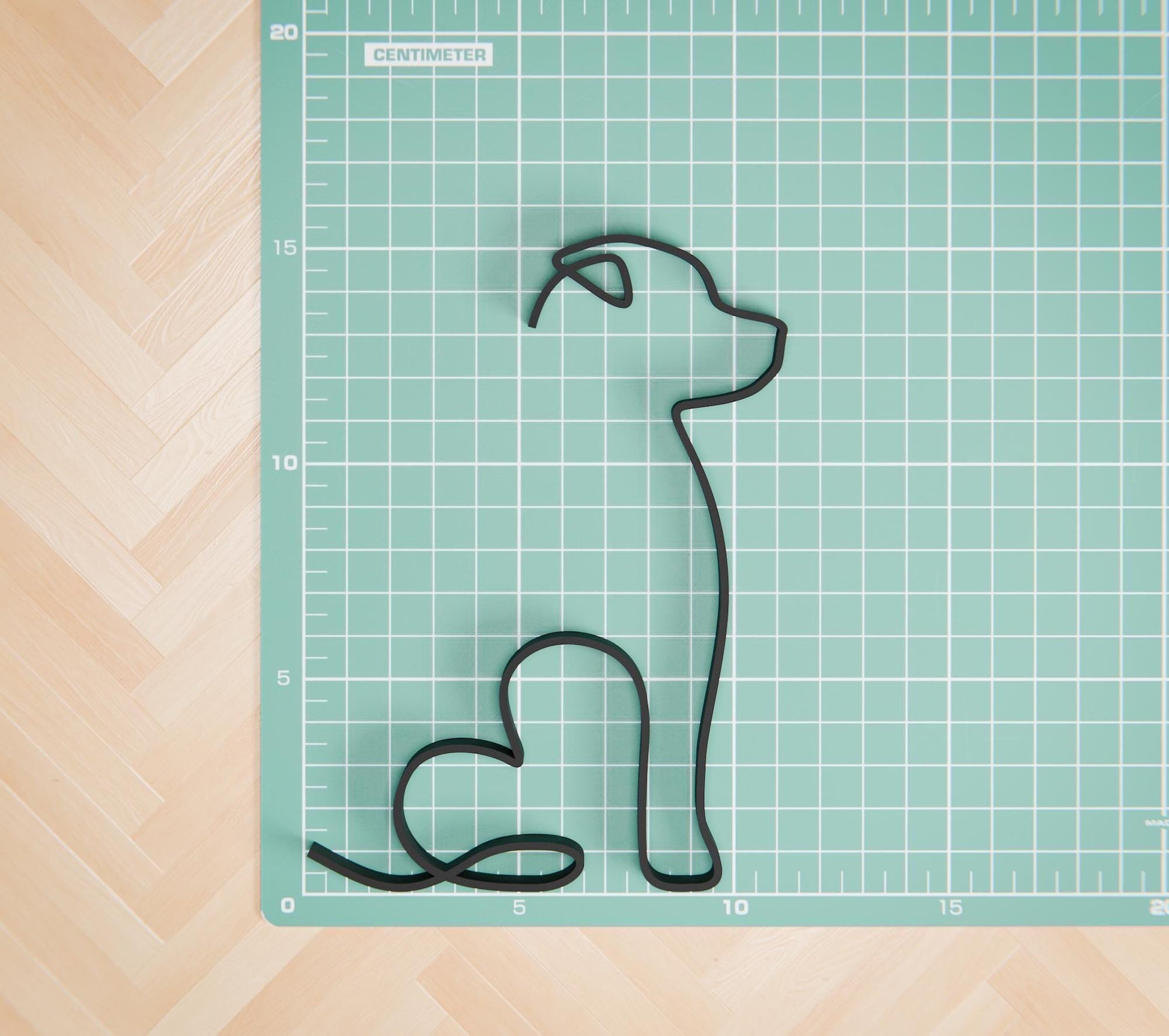 American Pitbull Terrier Dog 03 - Line Art Figure