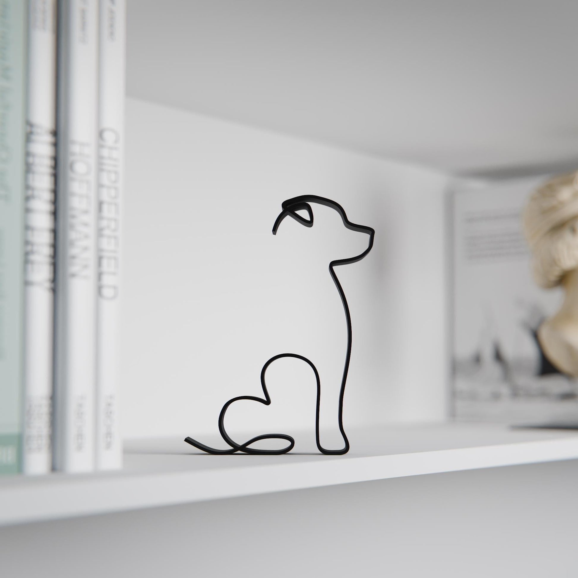 American Pitbull Terrier Dog 03 - Line Art Figure