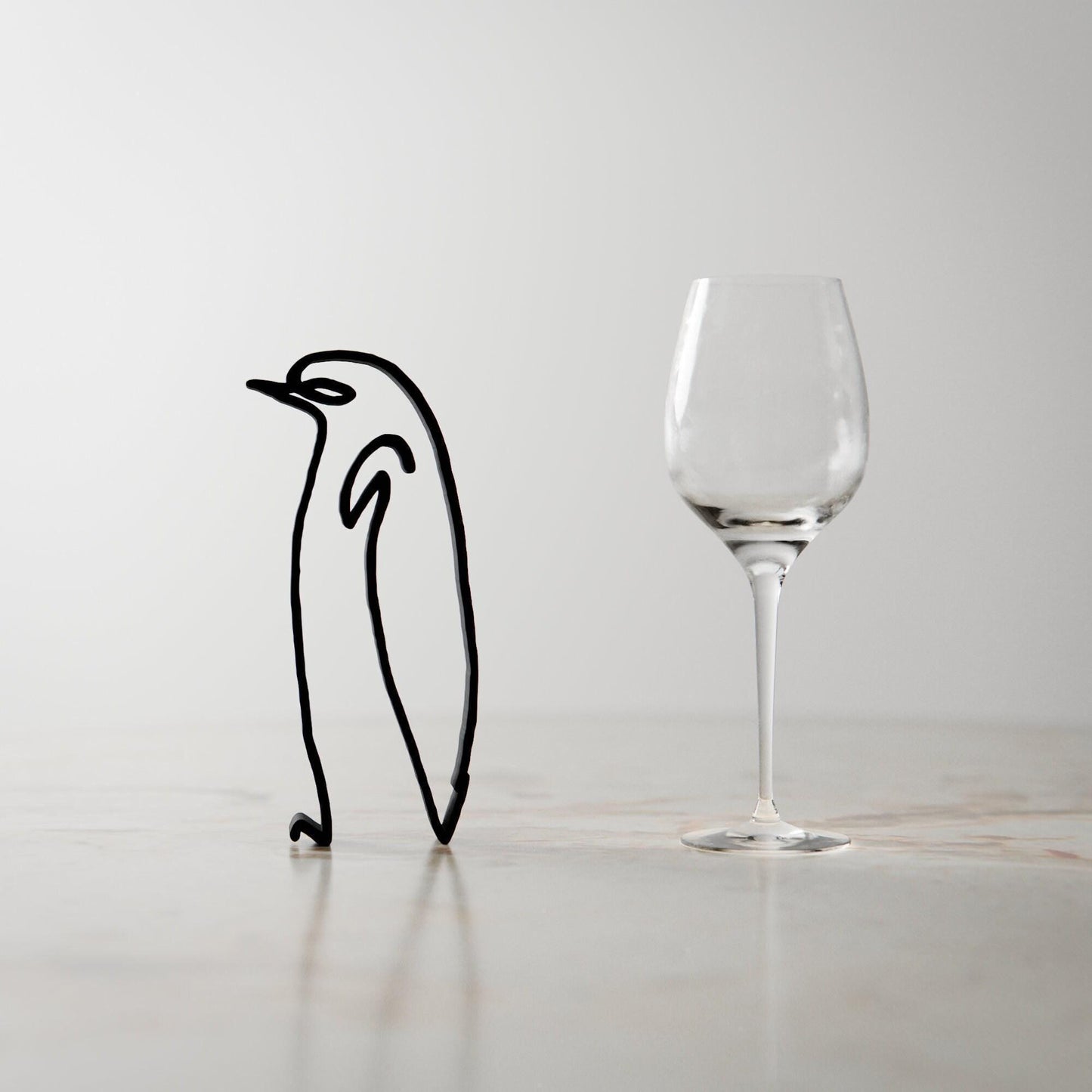 Picasso's Penguin - Line Art Figure
