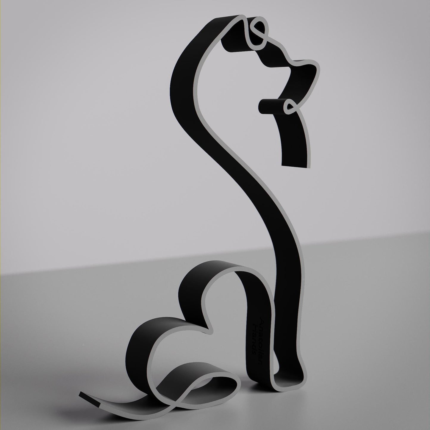 Keeshond Dog 05 - Line Art Figure