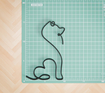 Keeshond Dog 05 - Line Art Figure