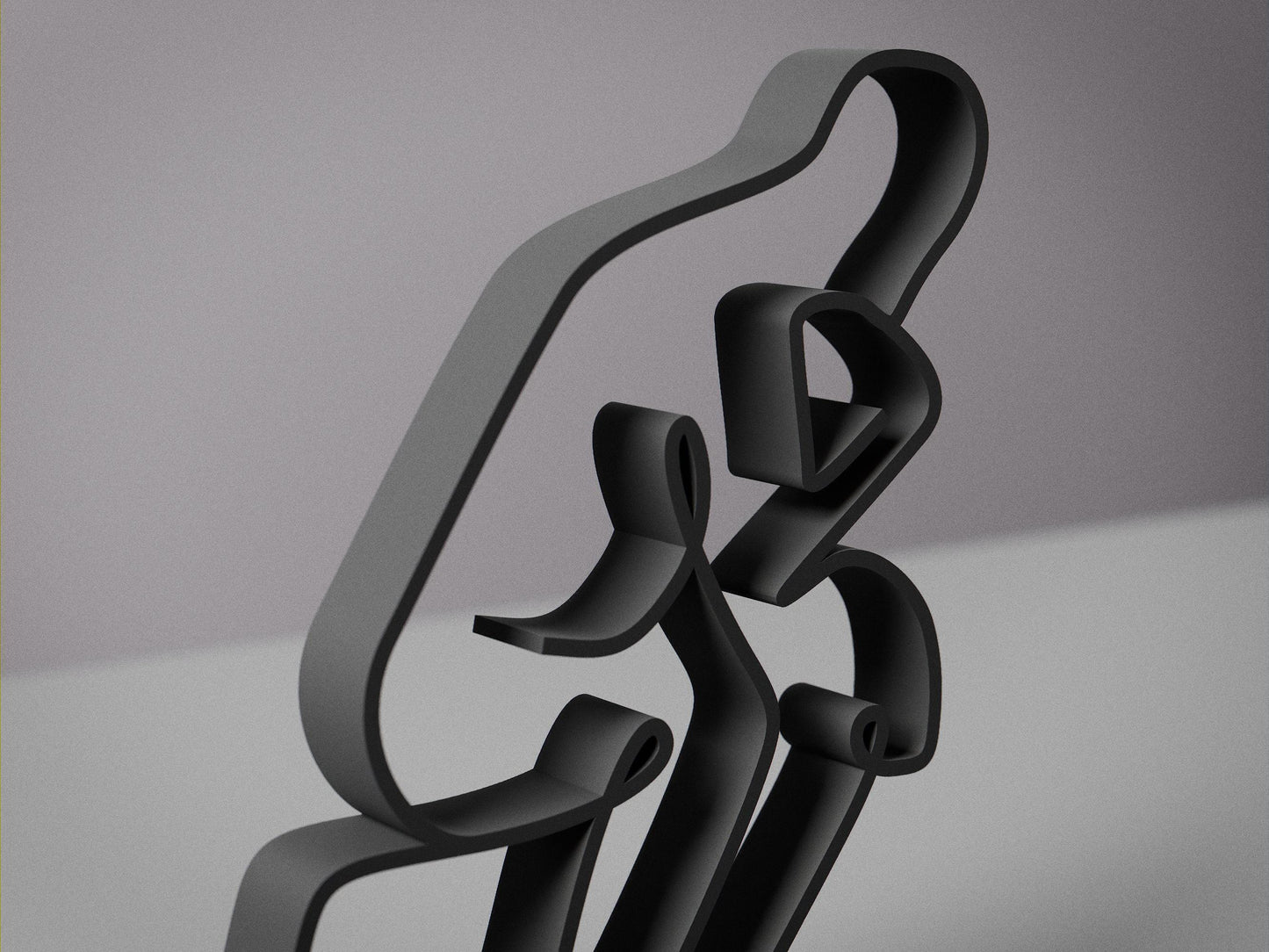 The Thinker - Customized Line Art Figure