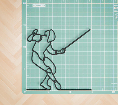 Fencer - Customized Line Art Figure