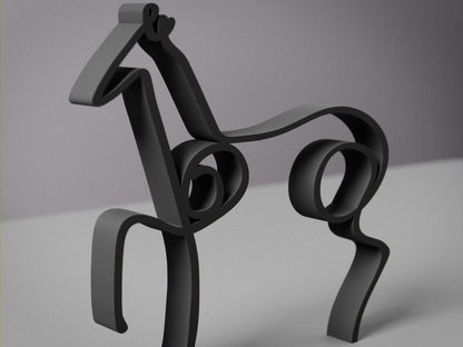 Picasso's Horse - Line Art Figure