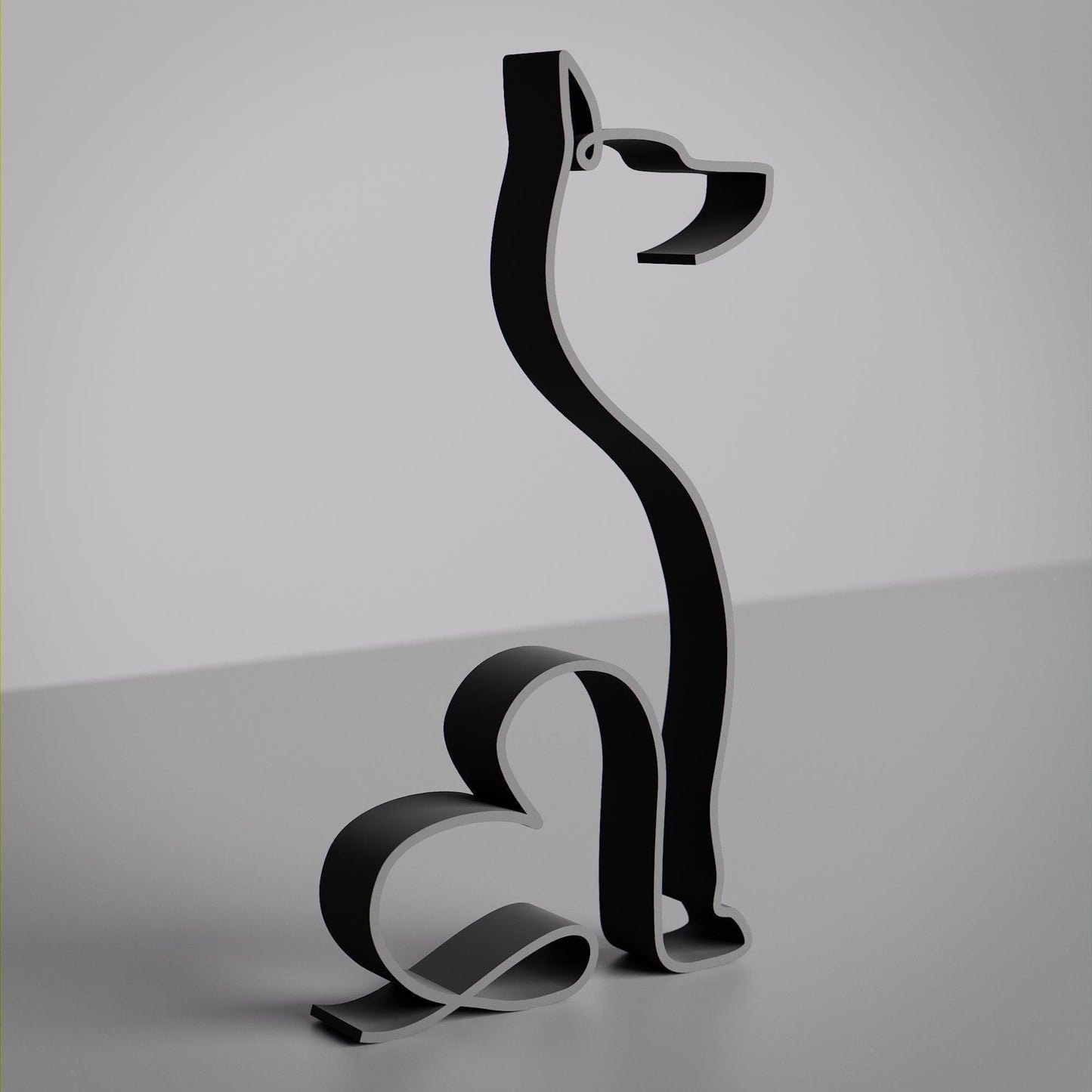 Doberman Dog 21 - Line Art Figure