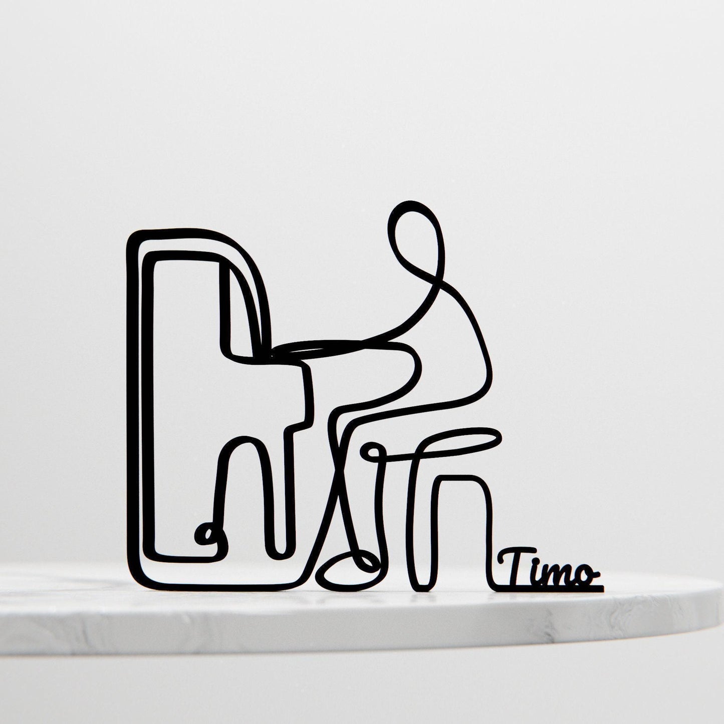Pianist 02 - Customized Line Art Figure