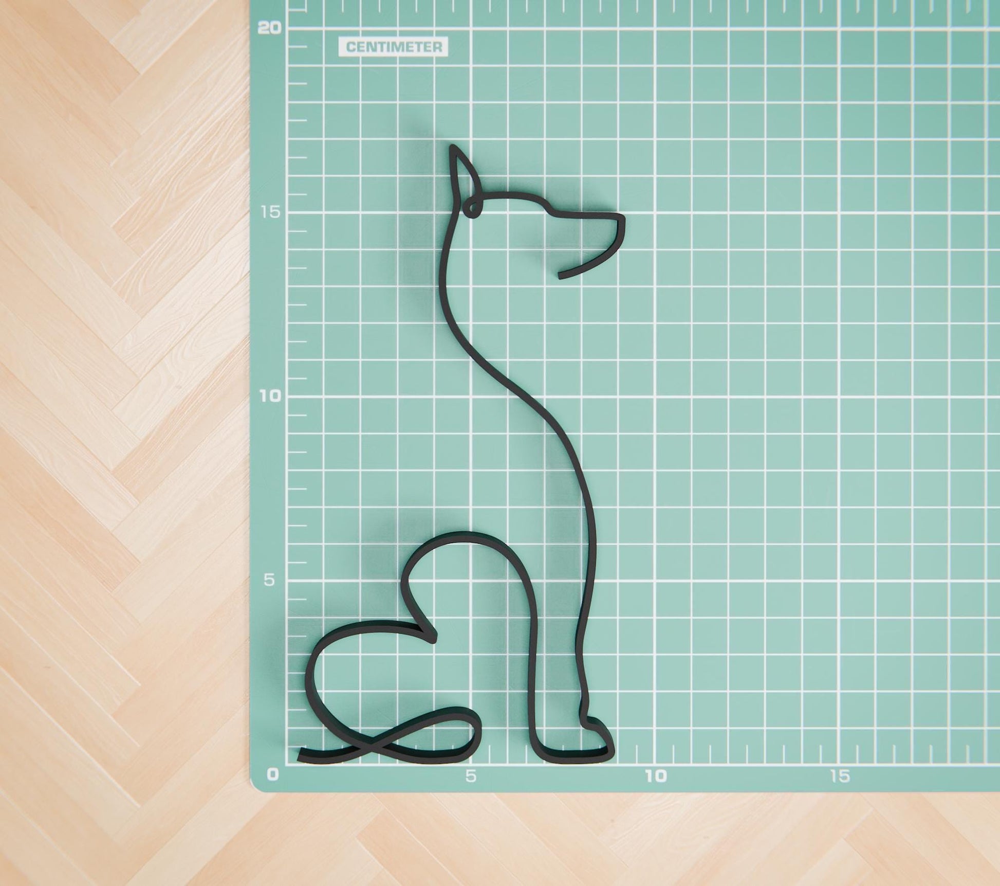 Doberman Dog 21 - Line Art Figure
