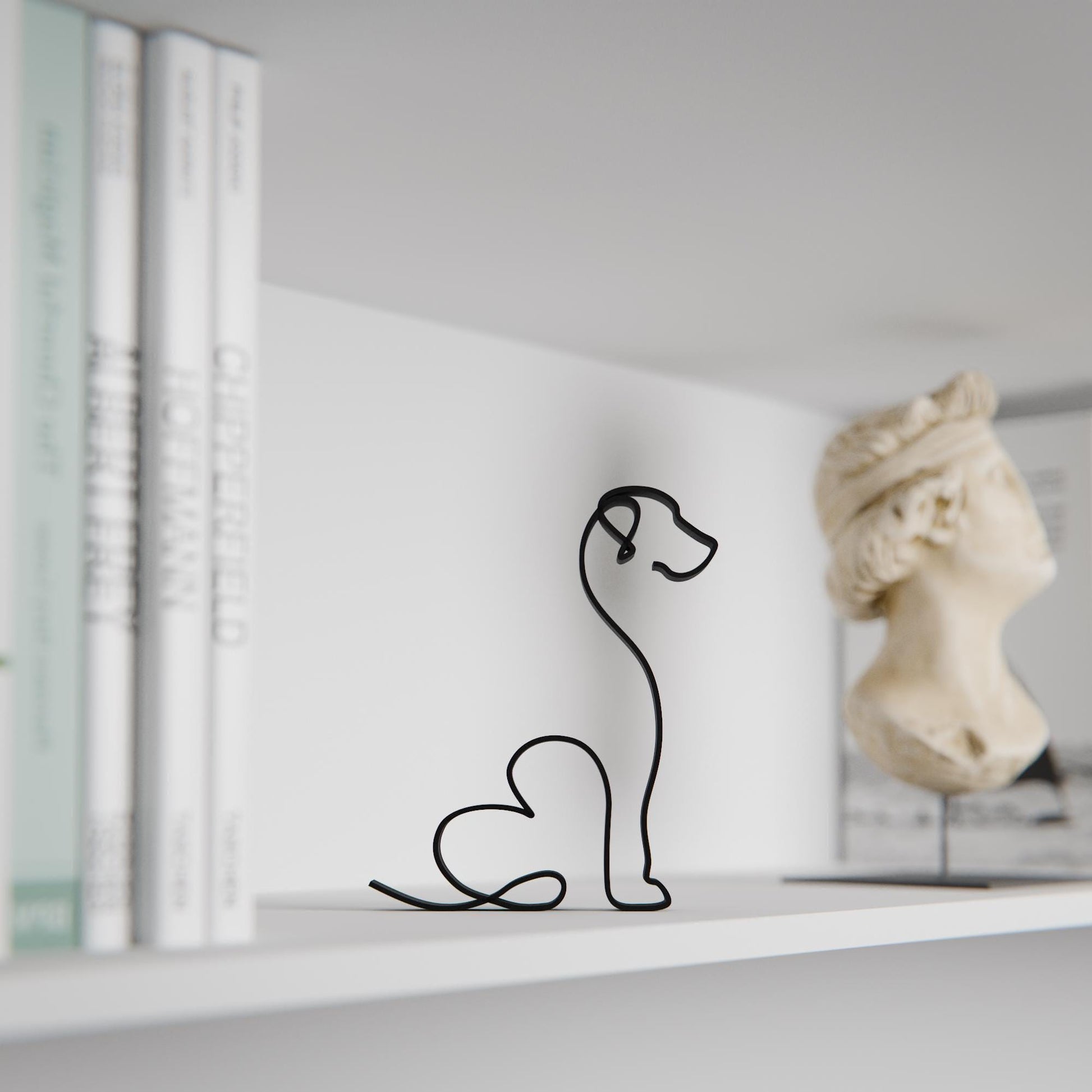 Great Dane Dog 18 - Line Art Figure -