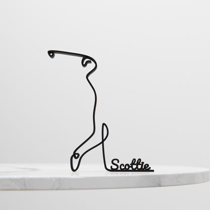 Golf Player - Customized Line Art Figure