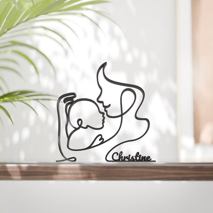 New Mom - Customized Line Art Figure