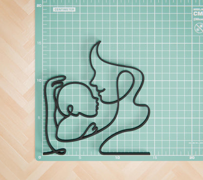 New Mom - Customized Line Art Figure