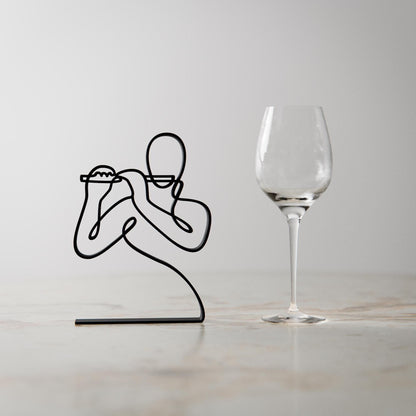 Piccolo Player - Customized Line Art Figure