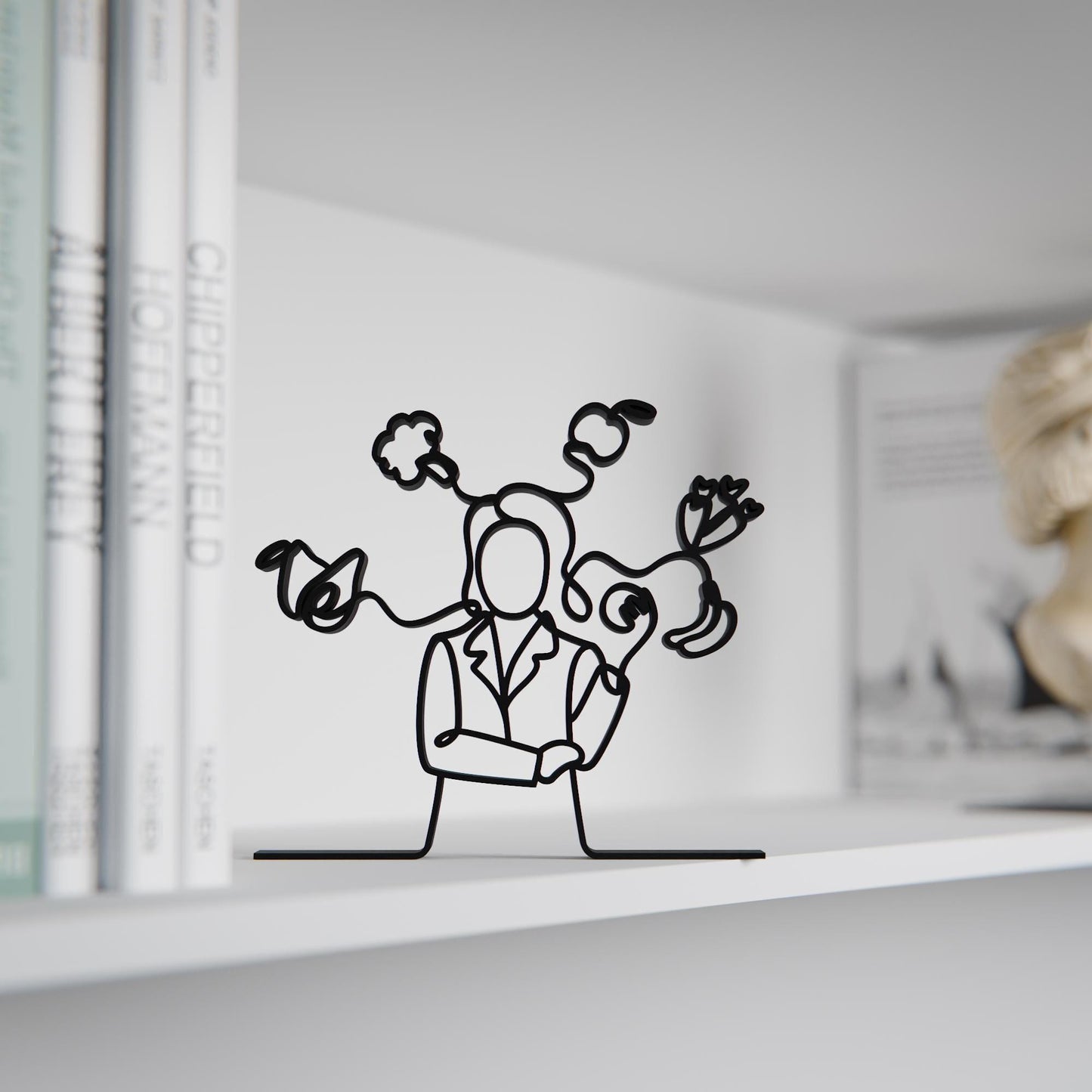 Female Dietitian - Customized Line Art Figure