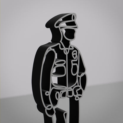 Policeman/Police Officer - Customized Line Art Figure
