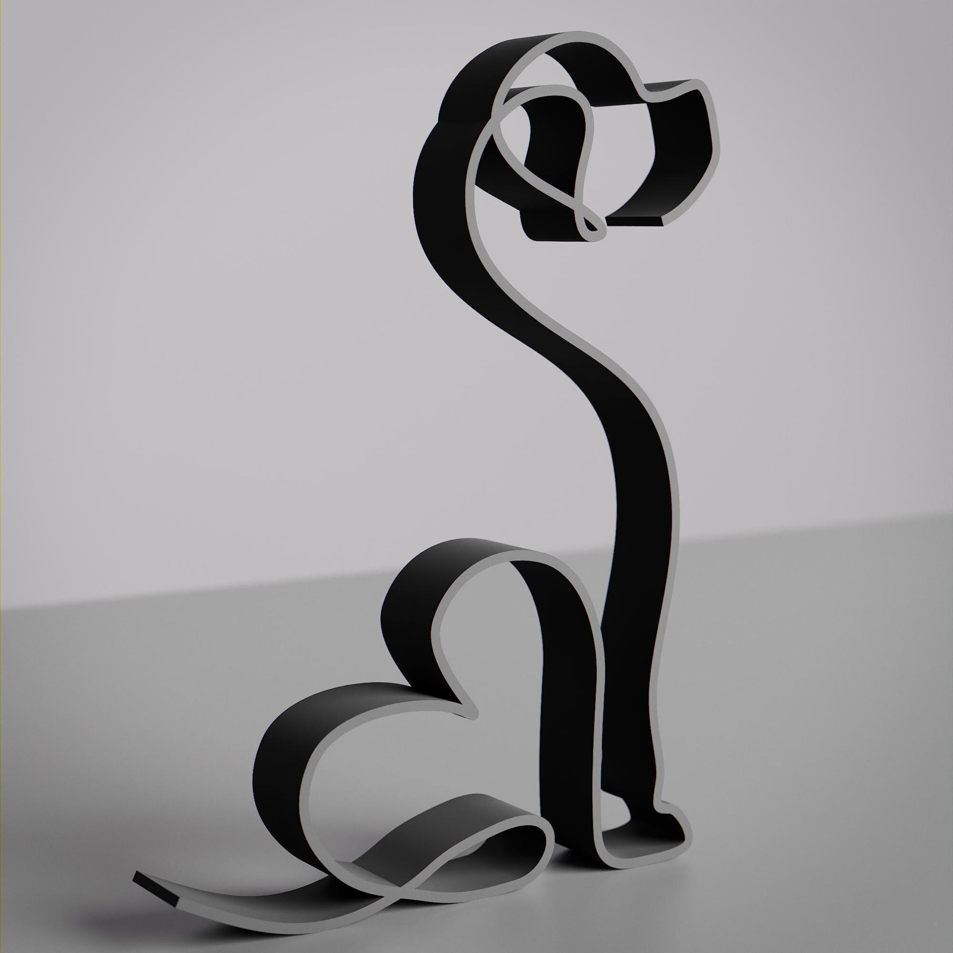 Newfoundland Dog 35 - Line Art Figure