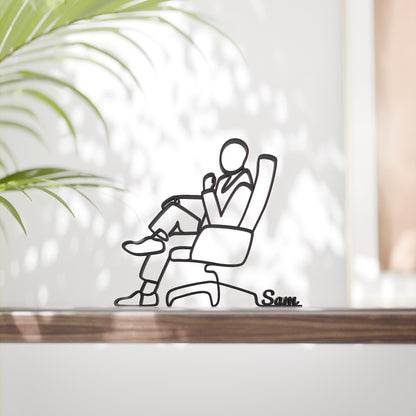 CEO - Customized Line Art Figure