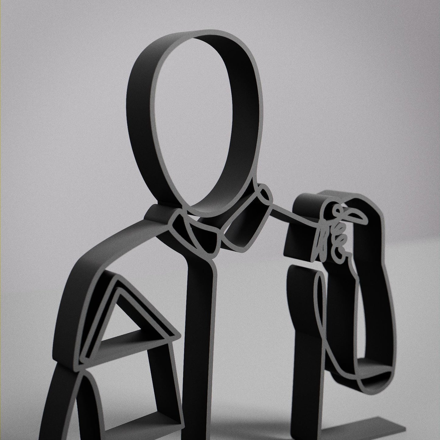 Real Estate Agent - Customized Line Art Figure