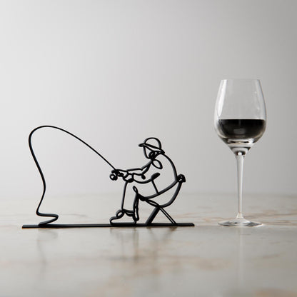 Fisherman - Customized Line Art Figure