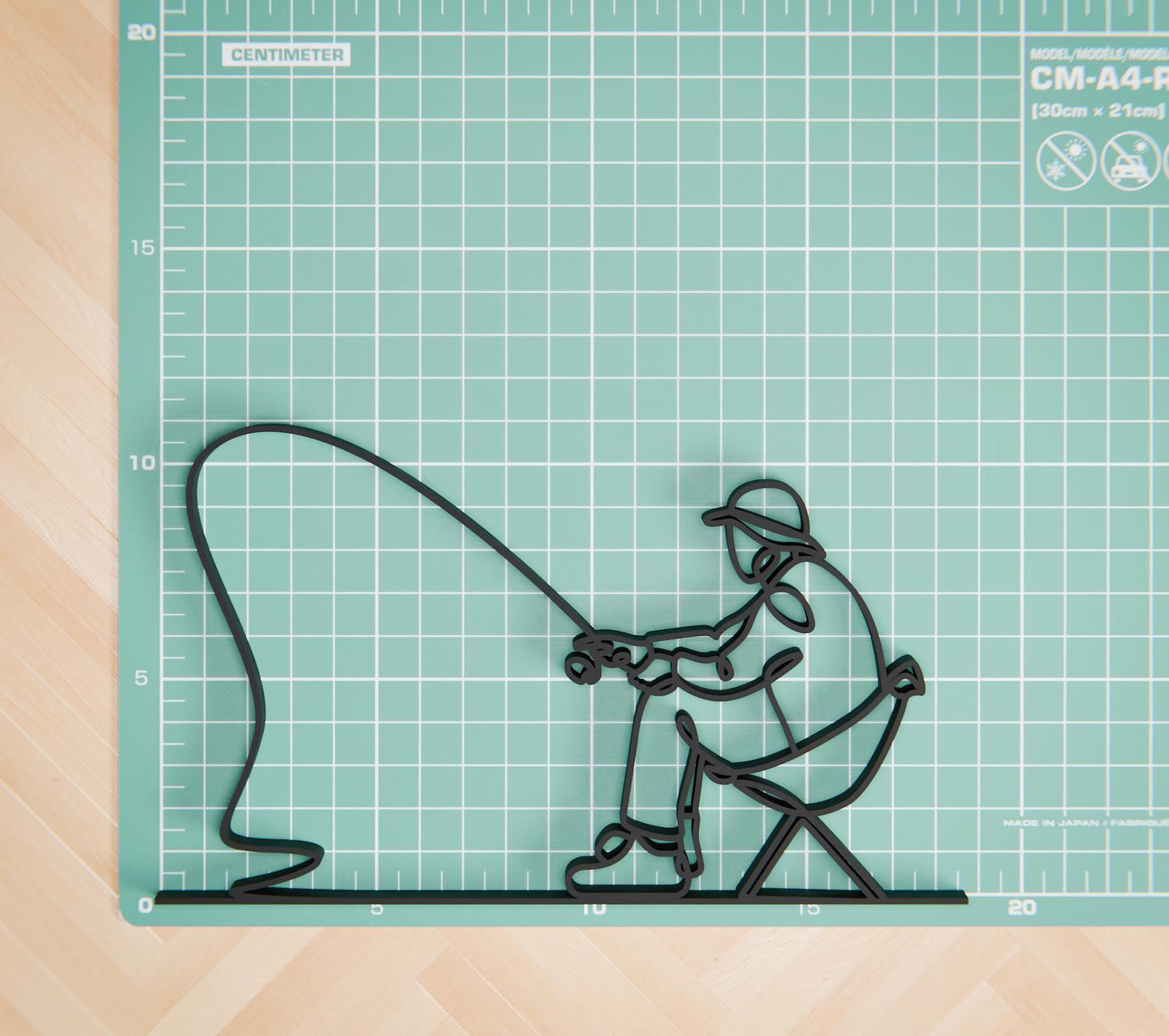 Fisherman - Customized Line Art Figure