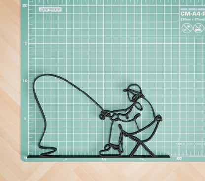 Fisherman - Customized Line Art Figure