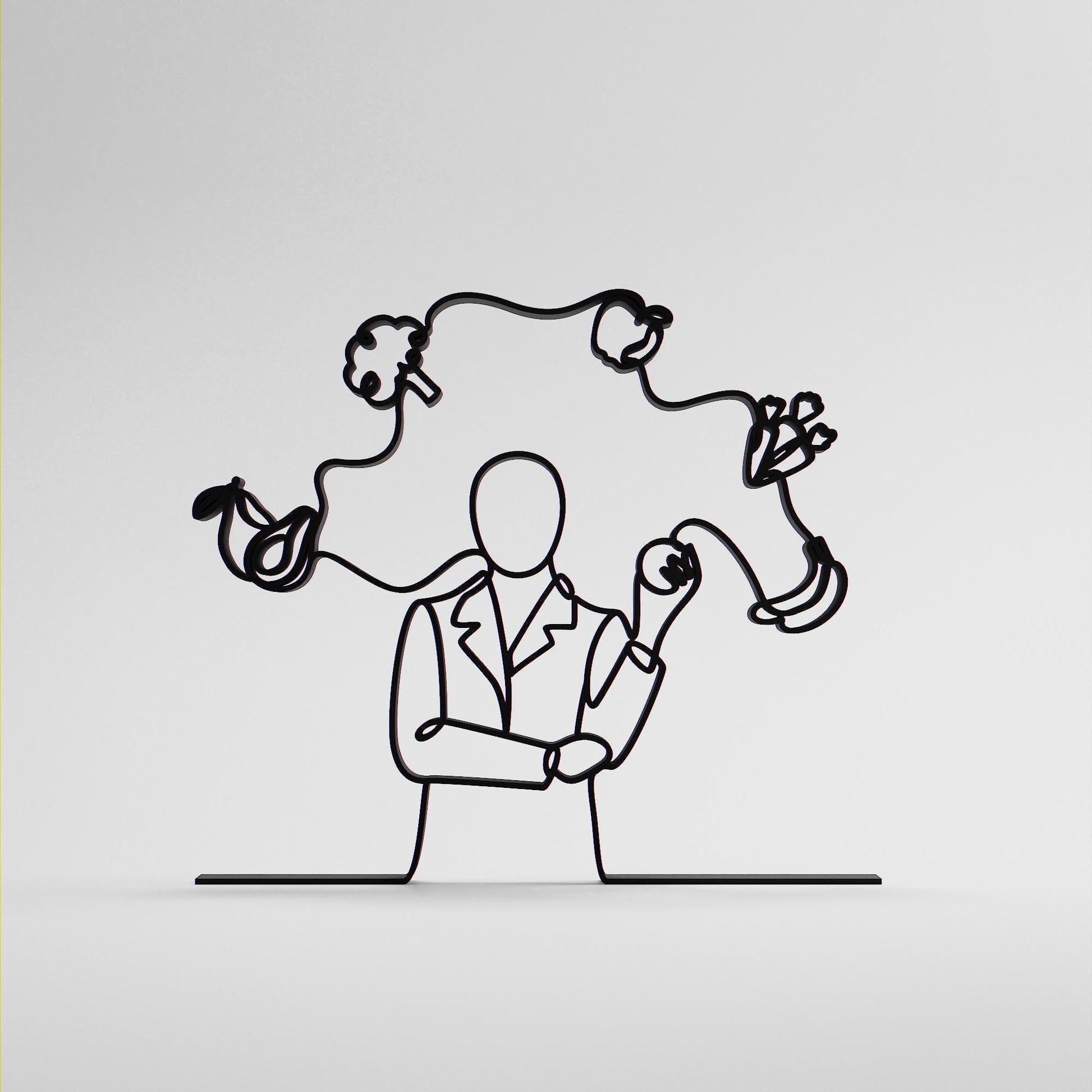 Dietitian - Customized Line Art Figure