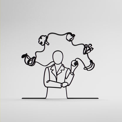 Dietitian - Customized Line Art Figure