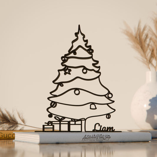 Christmas Tree - Customized Line Art Figure