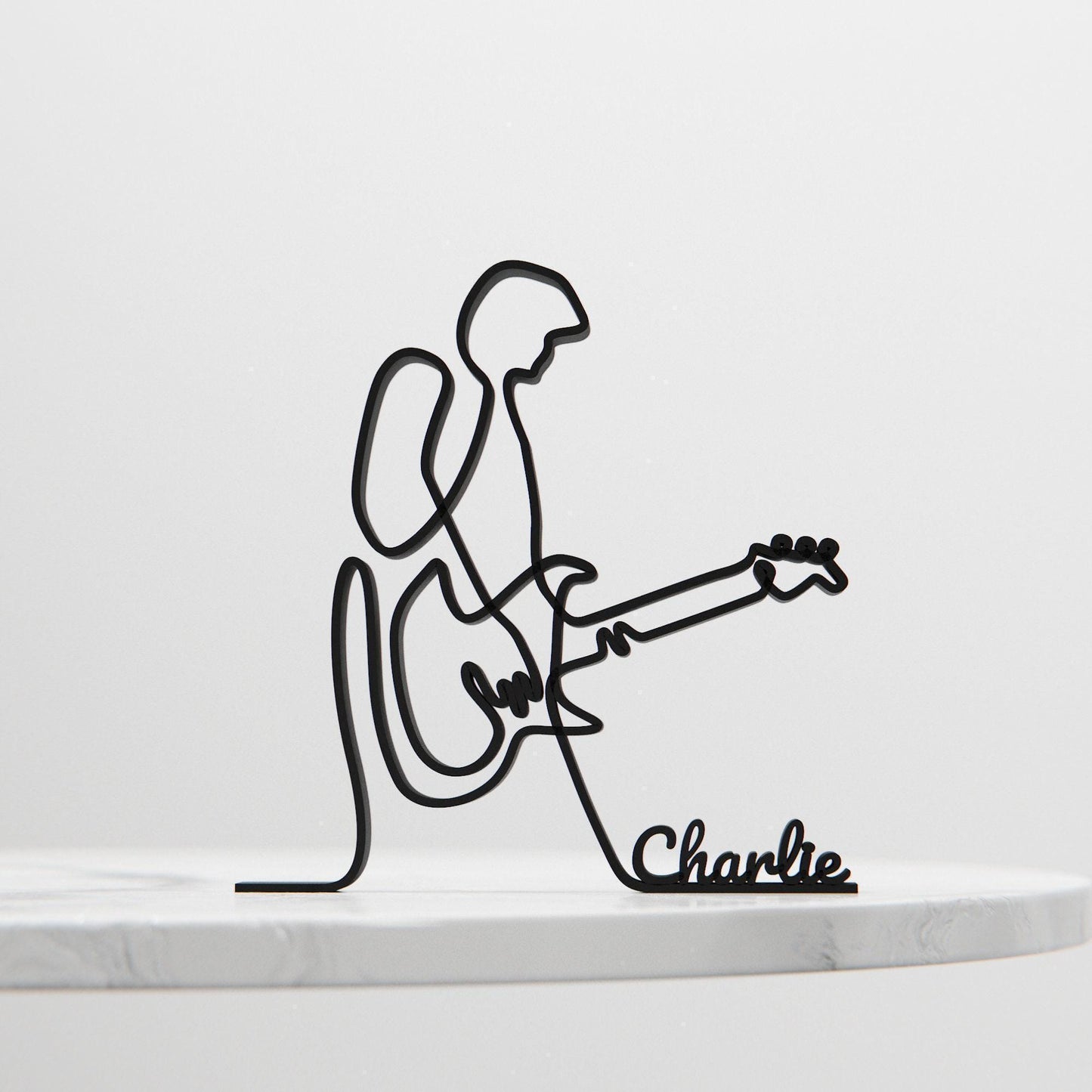 Electric Guitarist - Customized Line Art Figure