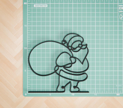 Santa with Bag - Customized Line Art Figure
