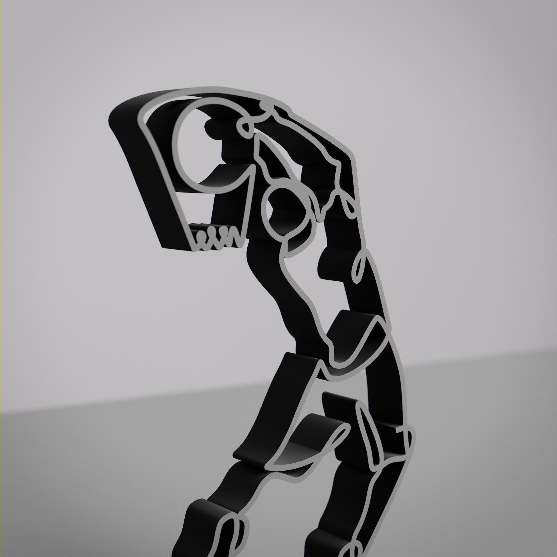 Basketball Player - Customized Line Art Figure