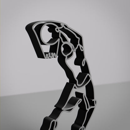 Basketball Player - Customized Line Art Figure