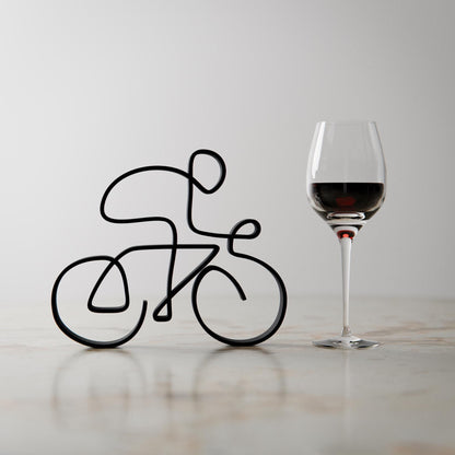 Cyclist - Customized Line Art Figure