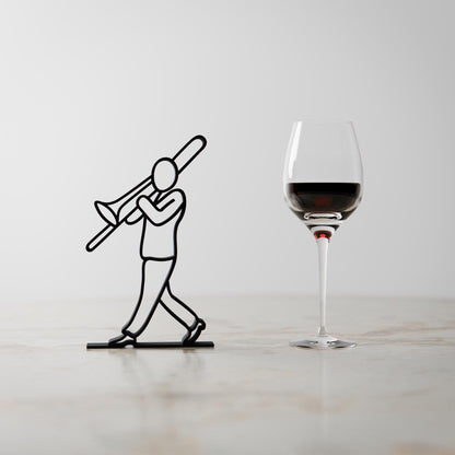 Trombone Player - Customized Line Art Figure