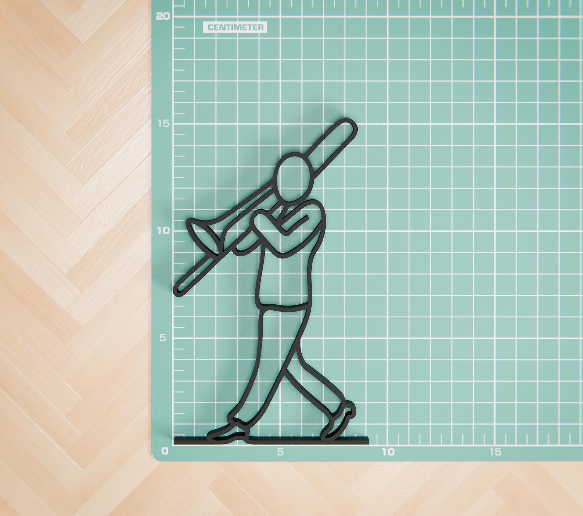 Trombone Player - Customized Line Art Figure