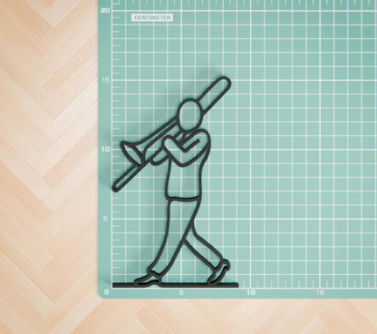 Trombone Player - Customized Line Art Figure