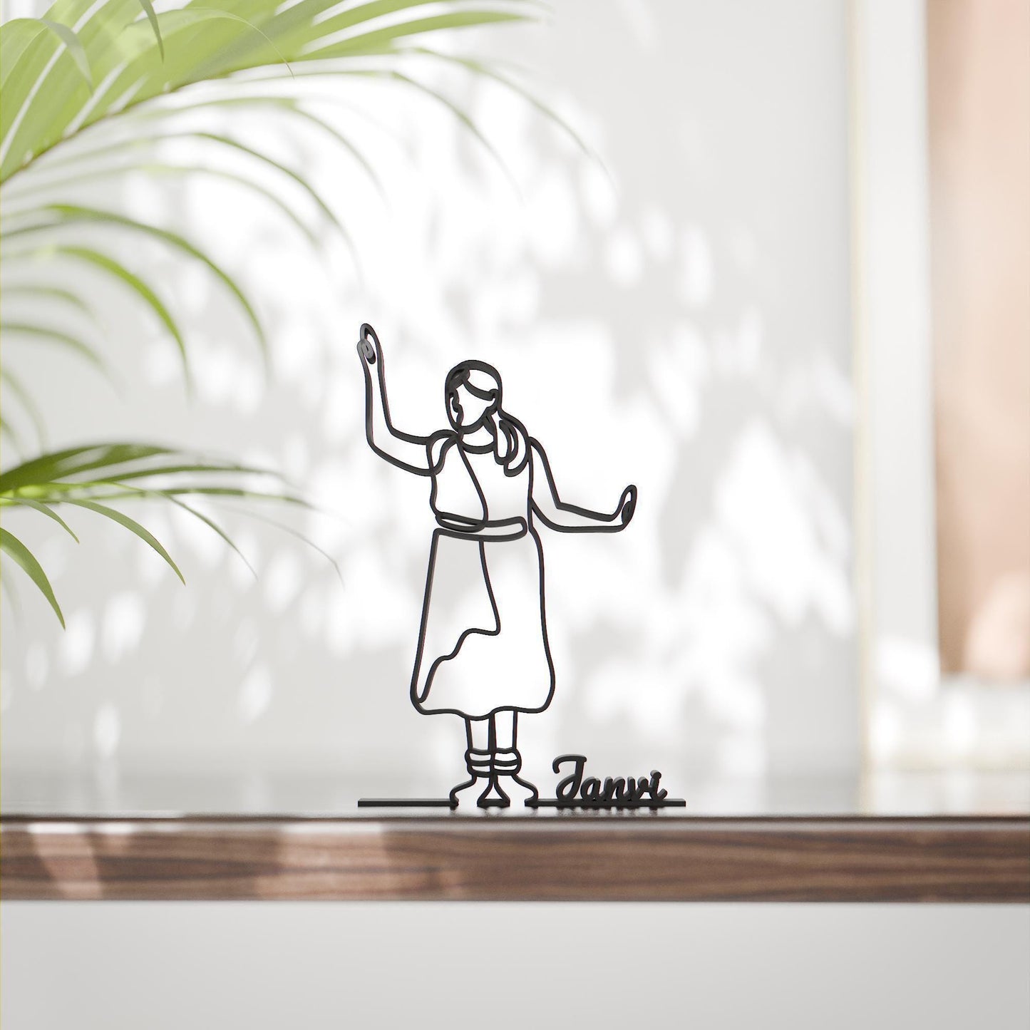 Kathak Dancer - Line Art Figure