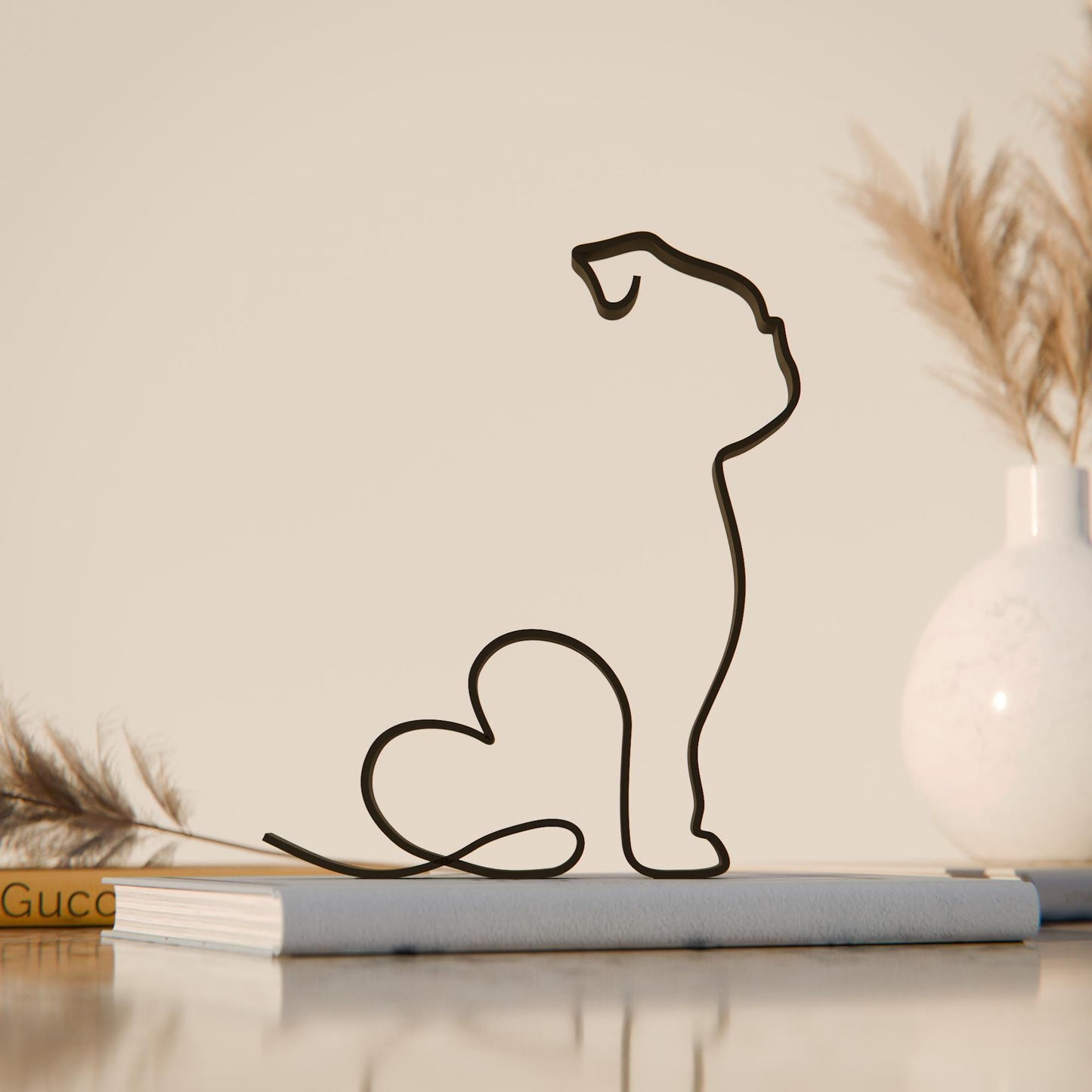 Bulldog Dog 08 - Line Art Figure