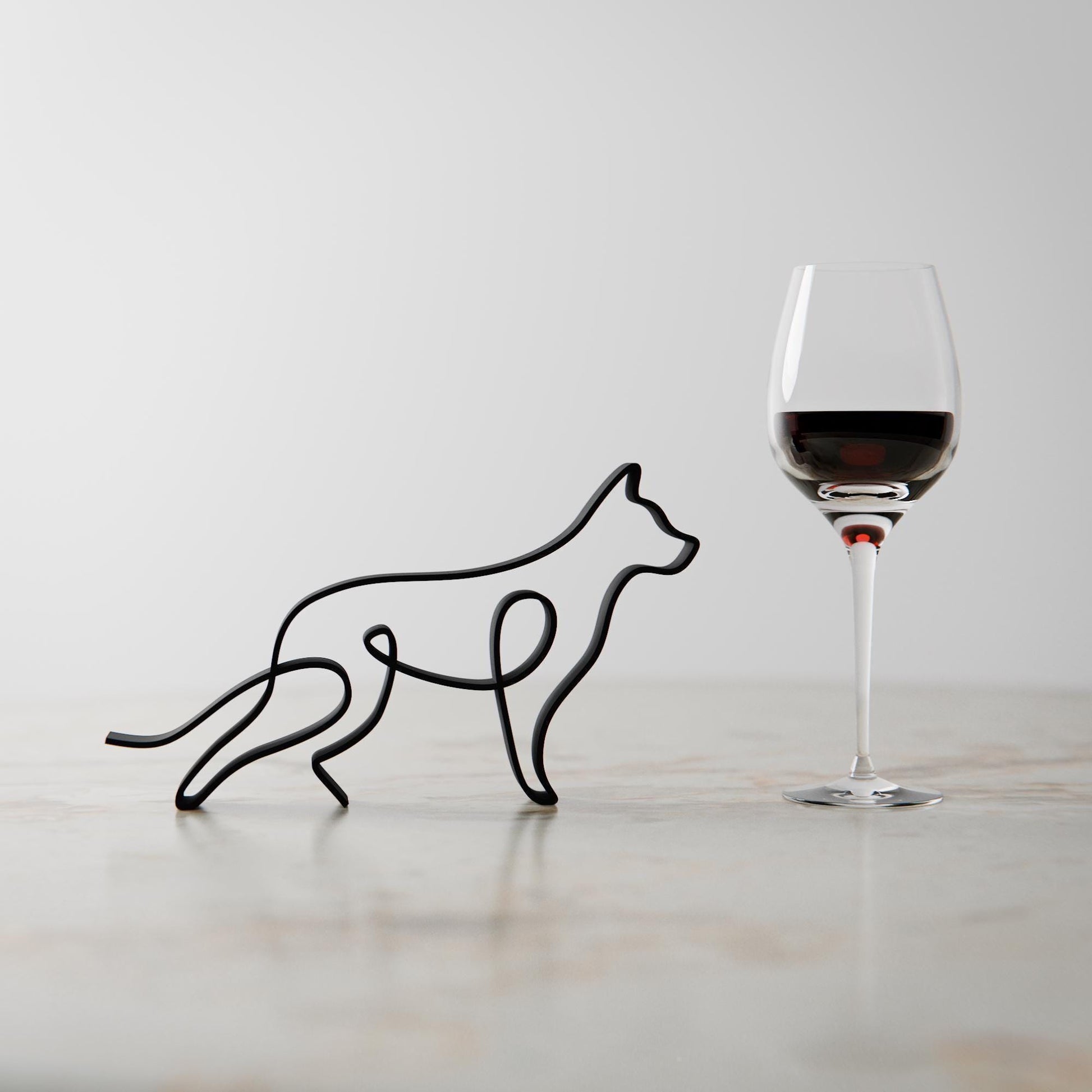 German Shepherd Dog 82 - Line Art Figure